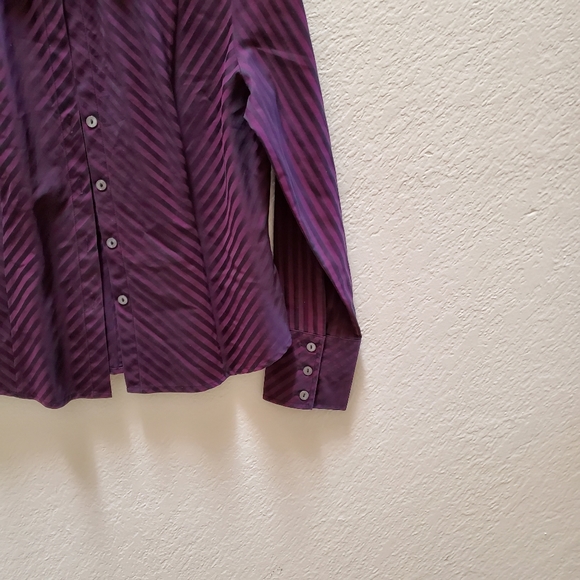 Banana Republic Women's Petite Striped Top M - Picture 3 of 5